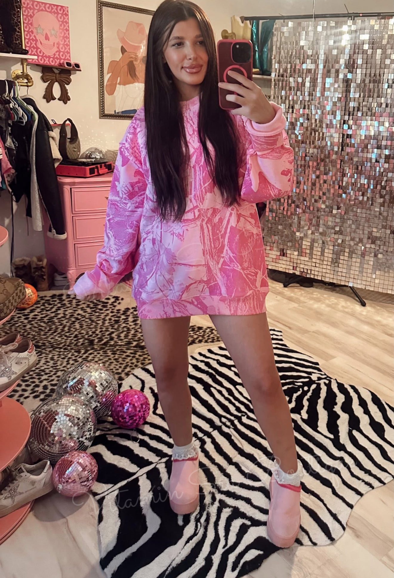 PREORDER Hot Pink Camo Sweatshirt