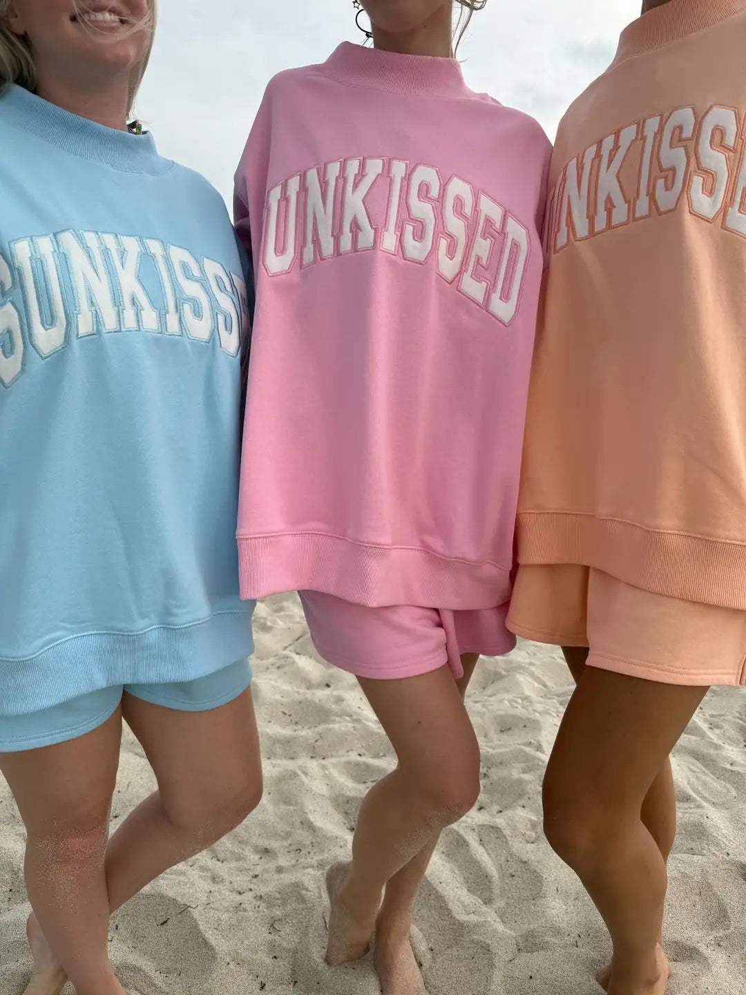 PREORDER Papaya Sunkissed Embroidered Mockneck Sweatshirt