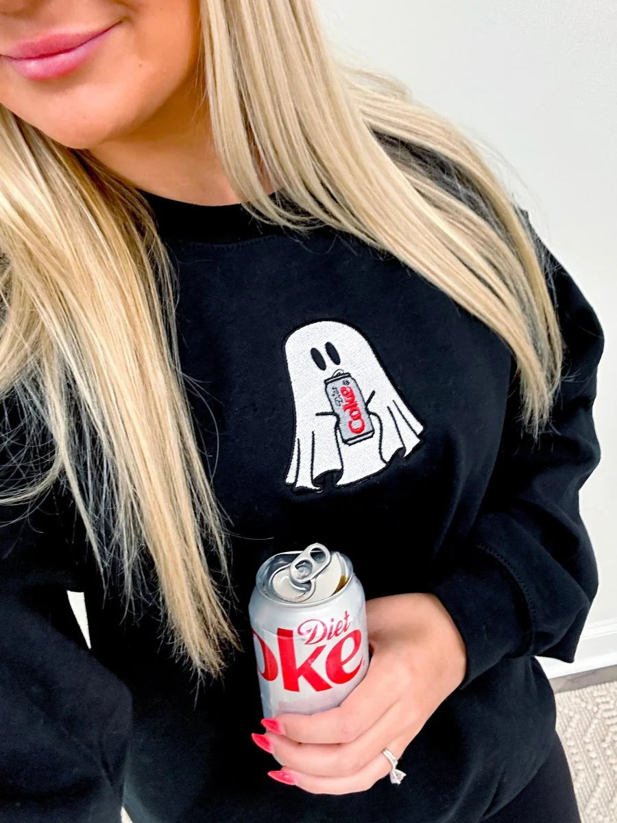 Ghostie Drinks Embroidered Sweatshirts