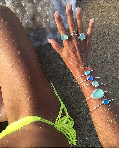 Chunky Seaglass Bangle