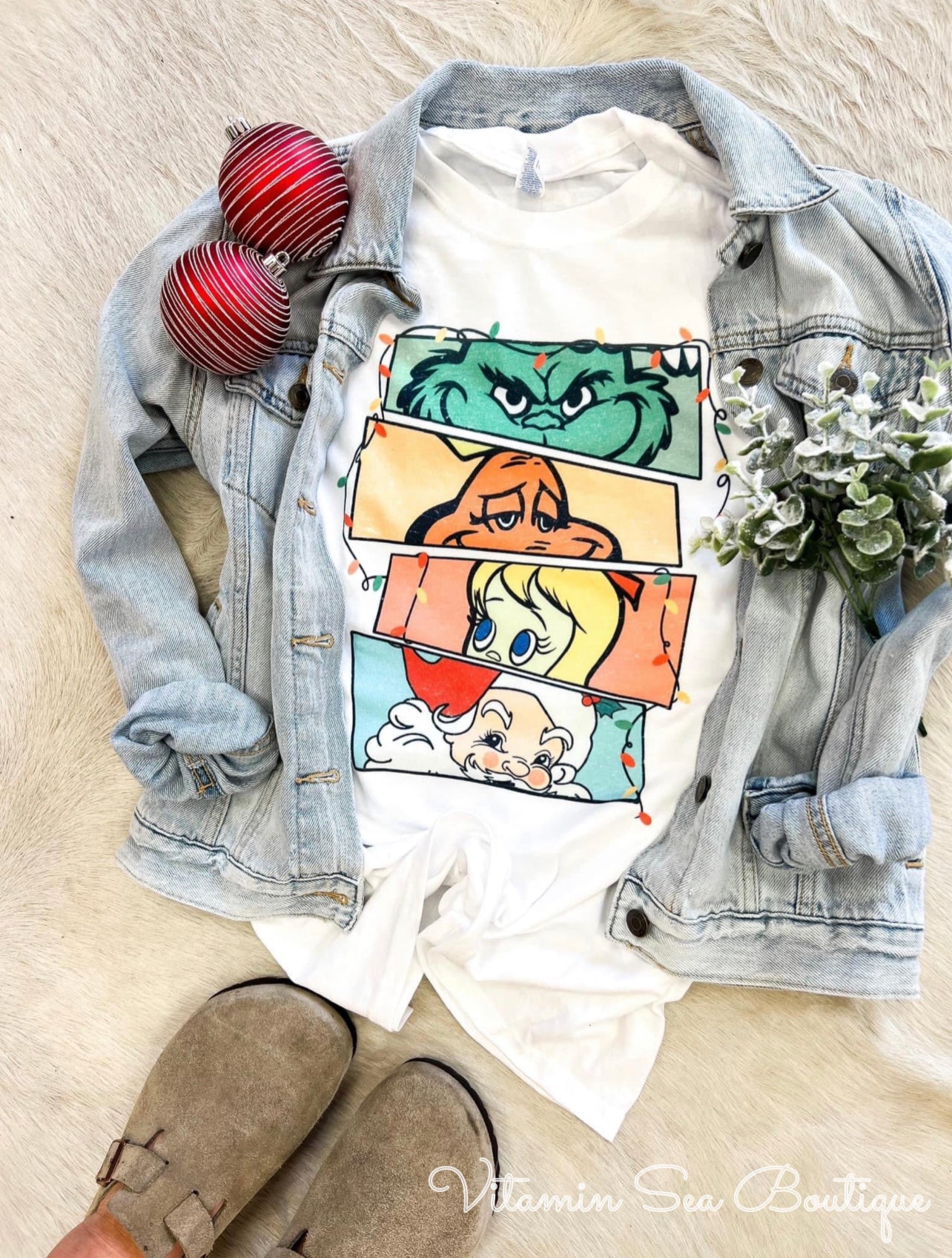 Vintage Christmas Movie Characters Tee