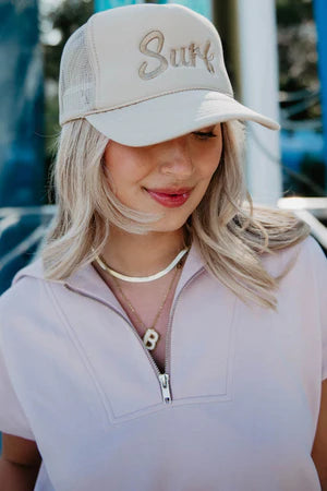 Surf Embroidered Neon Hats