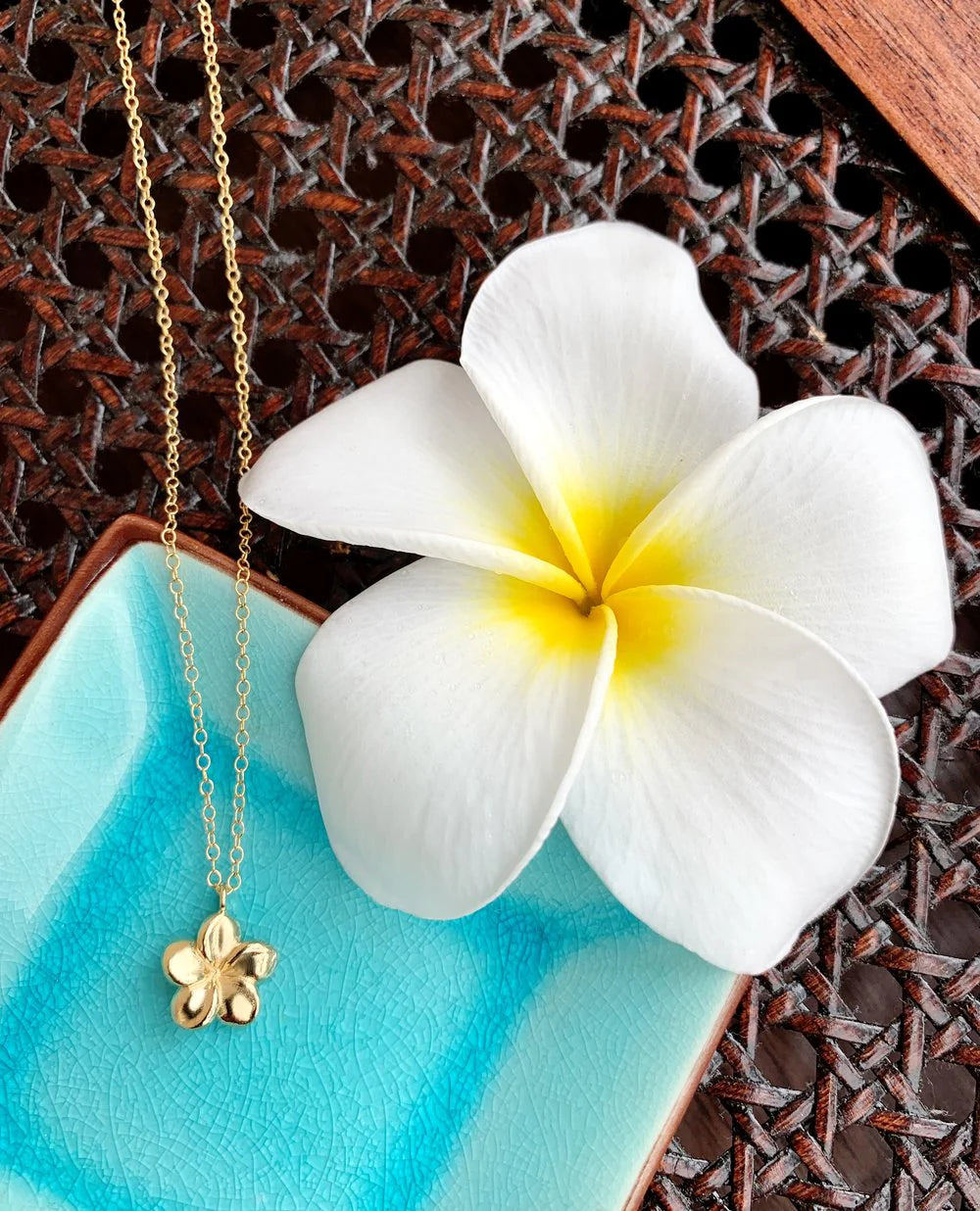 Melia Plumeria Pendant Necklace