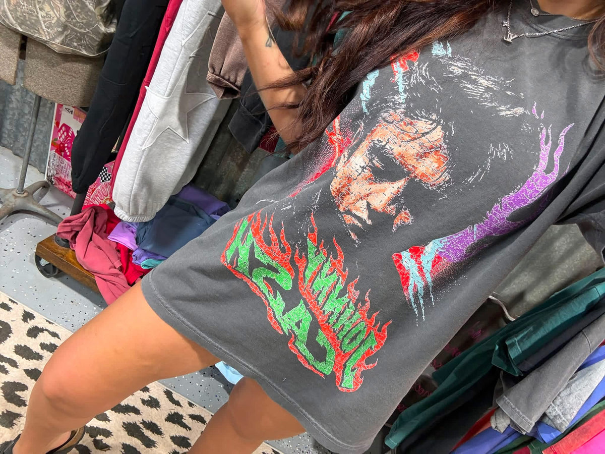 Johnny Cash Oversized Grunge Tee