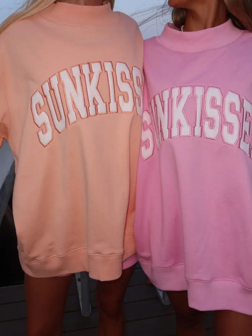 PREORDER Papaya Sunkissed Embroidered Mockneck Sweatshirt