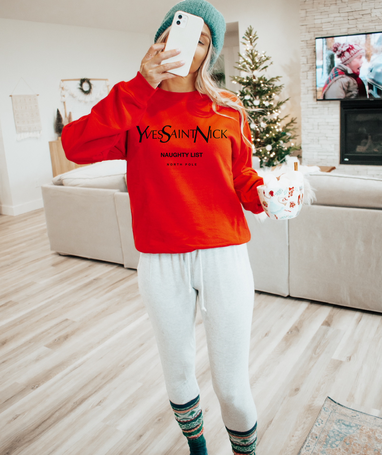 Preppy St. Nick Tee/Sweatshirt