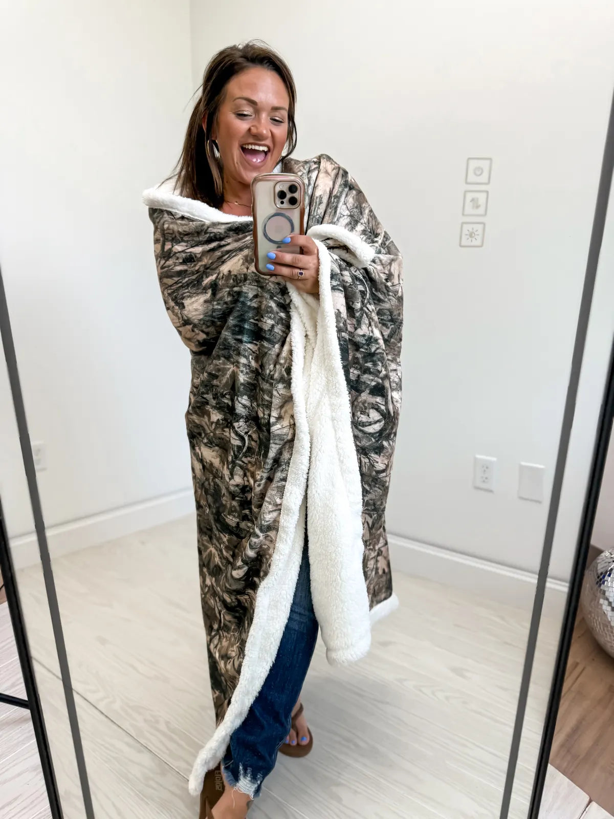 PREORDER Dark Camo Fur Blanket