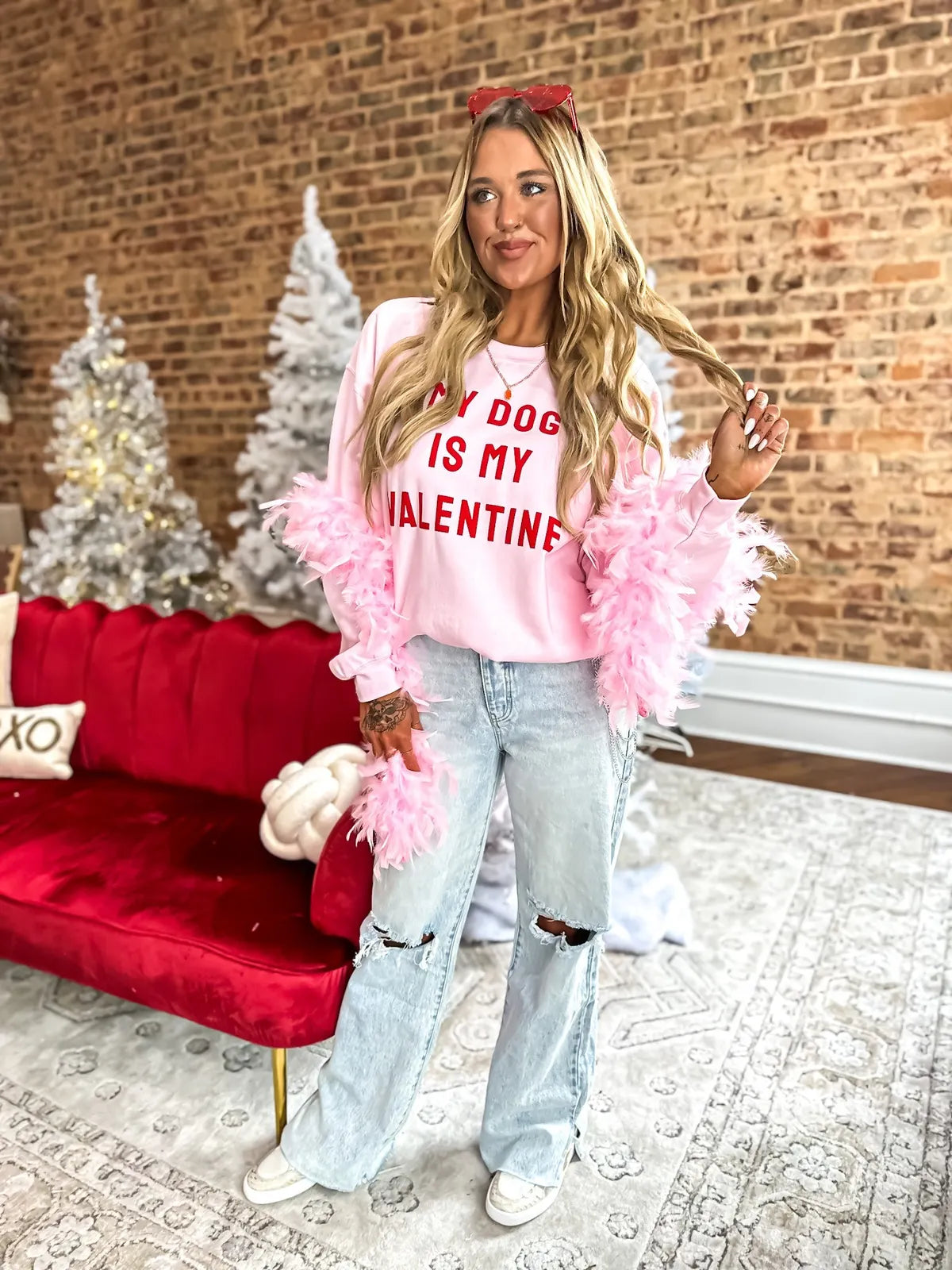 My Dog is My Valentine Sweatshirt