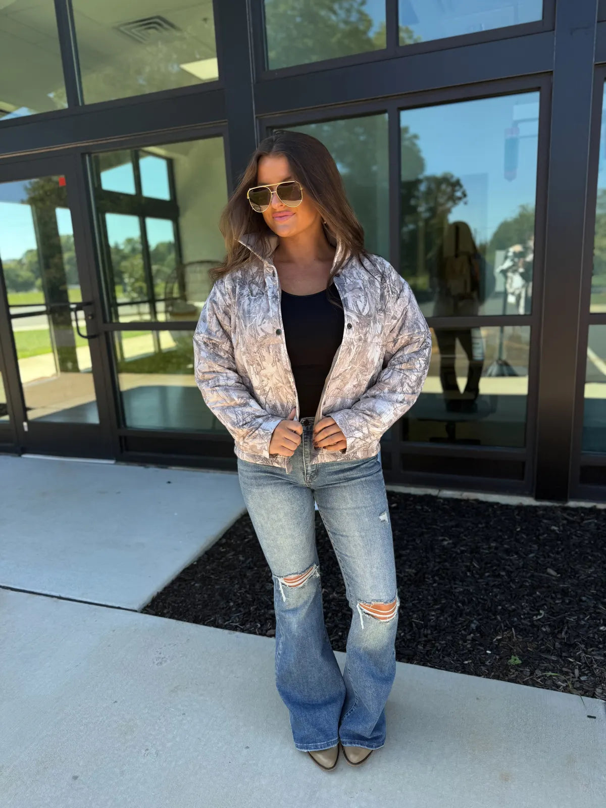 PREORDER Dark Camo Reversible Puffer Jacket
