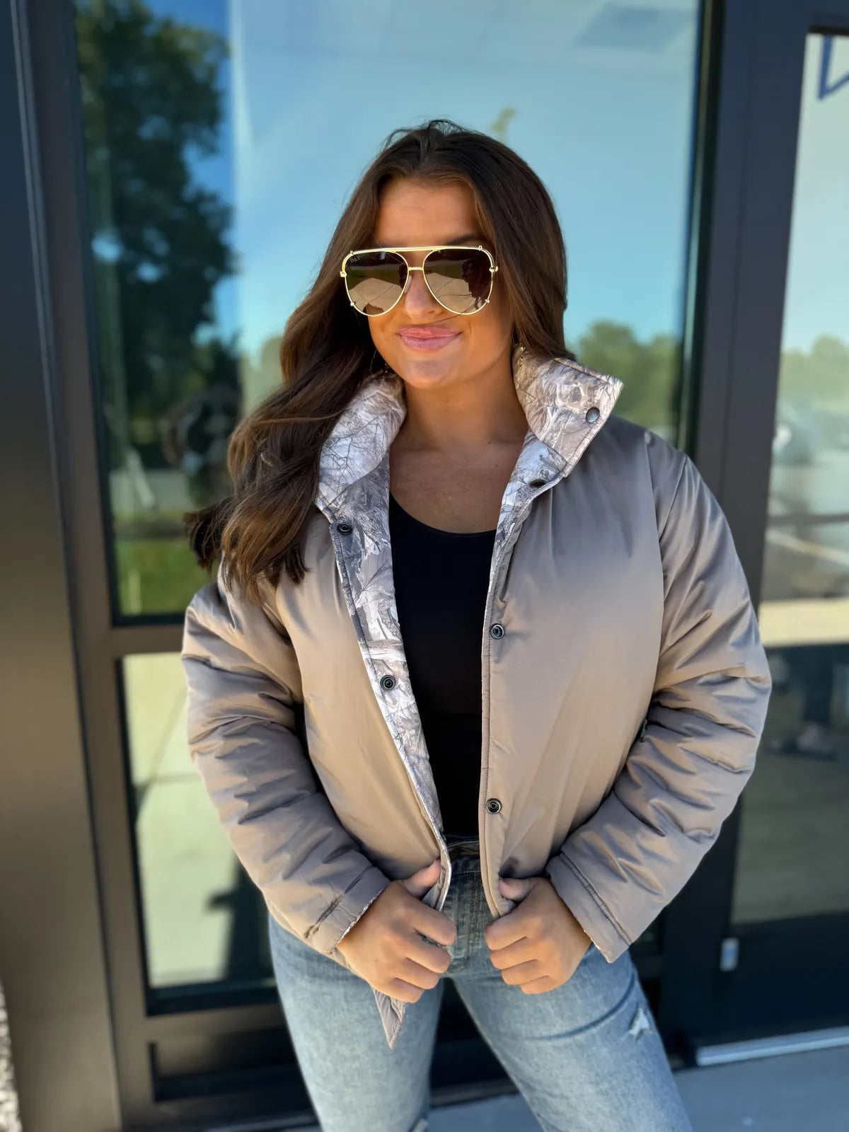 PREORDER Dark Camo Reversible Puffer Jacket