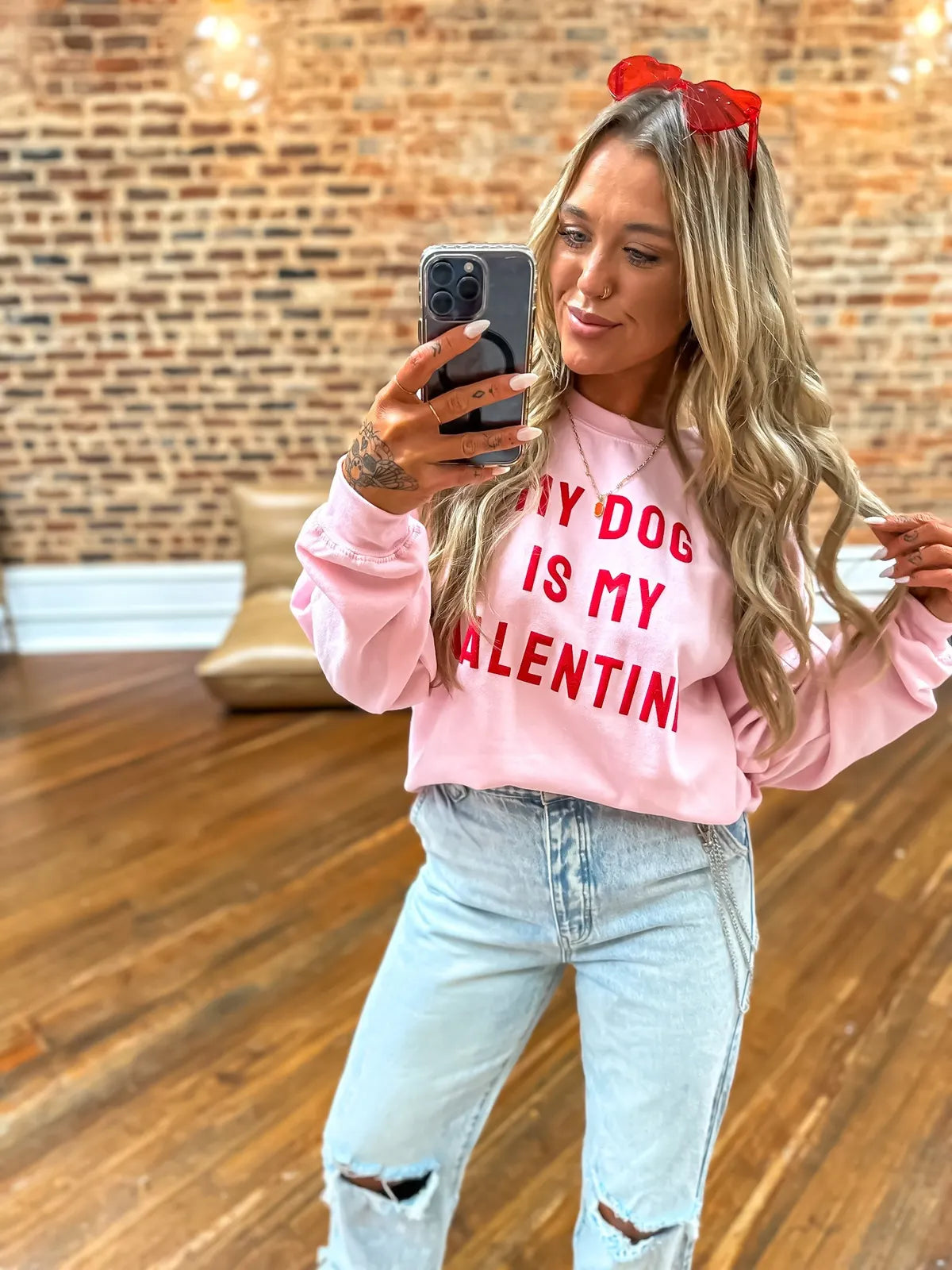 My Dog is My Valentine Sweatshirt