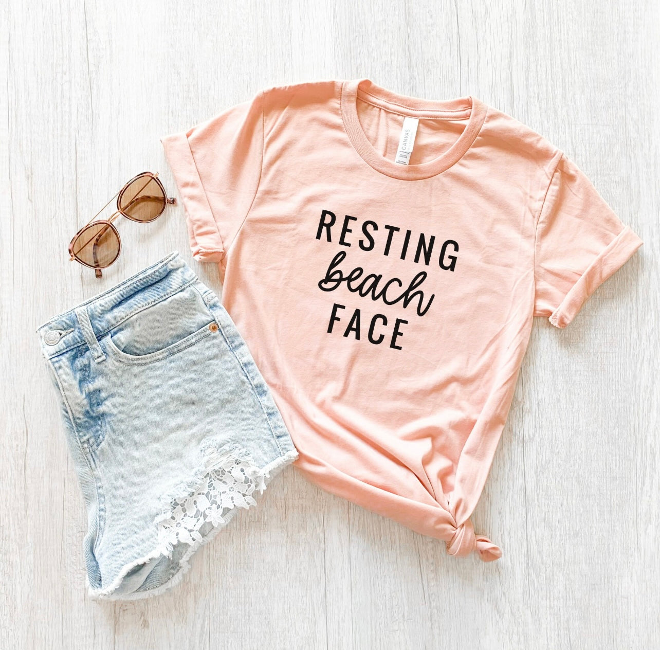 Resting Beach Face Tee
