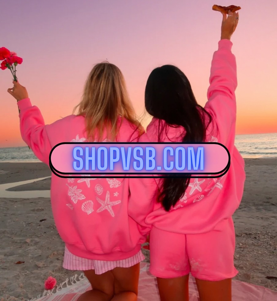Preorder Hibiscus Tropical Pink Embroidered Sweatshirt
