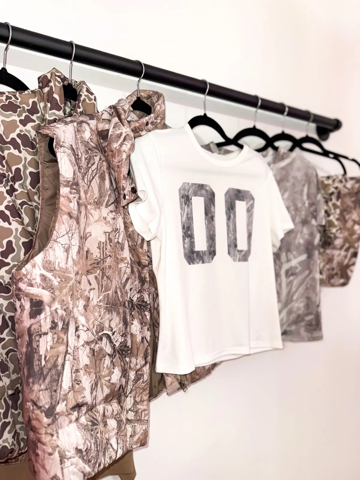 White Camo 00 Ribbed Boxy Tee