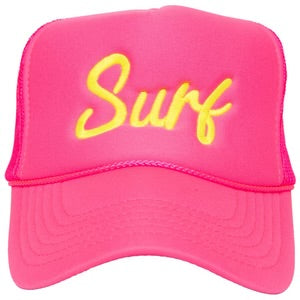 Surf Embroidered Neon Hats