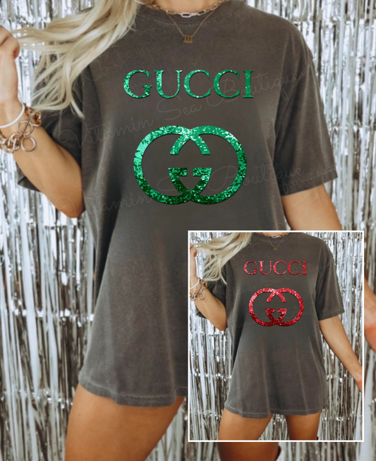 Holiday Faux Glitter Tees