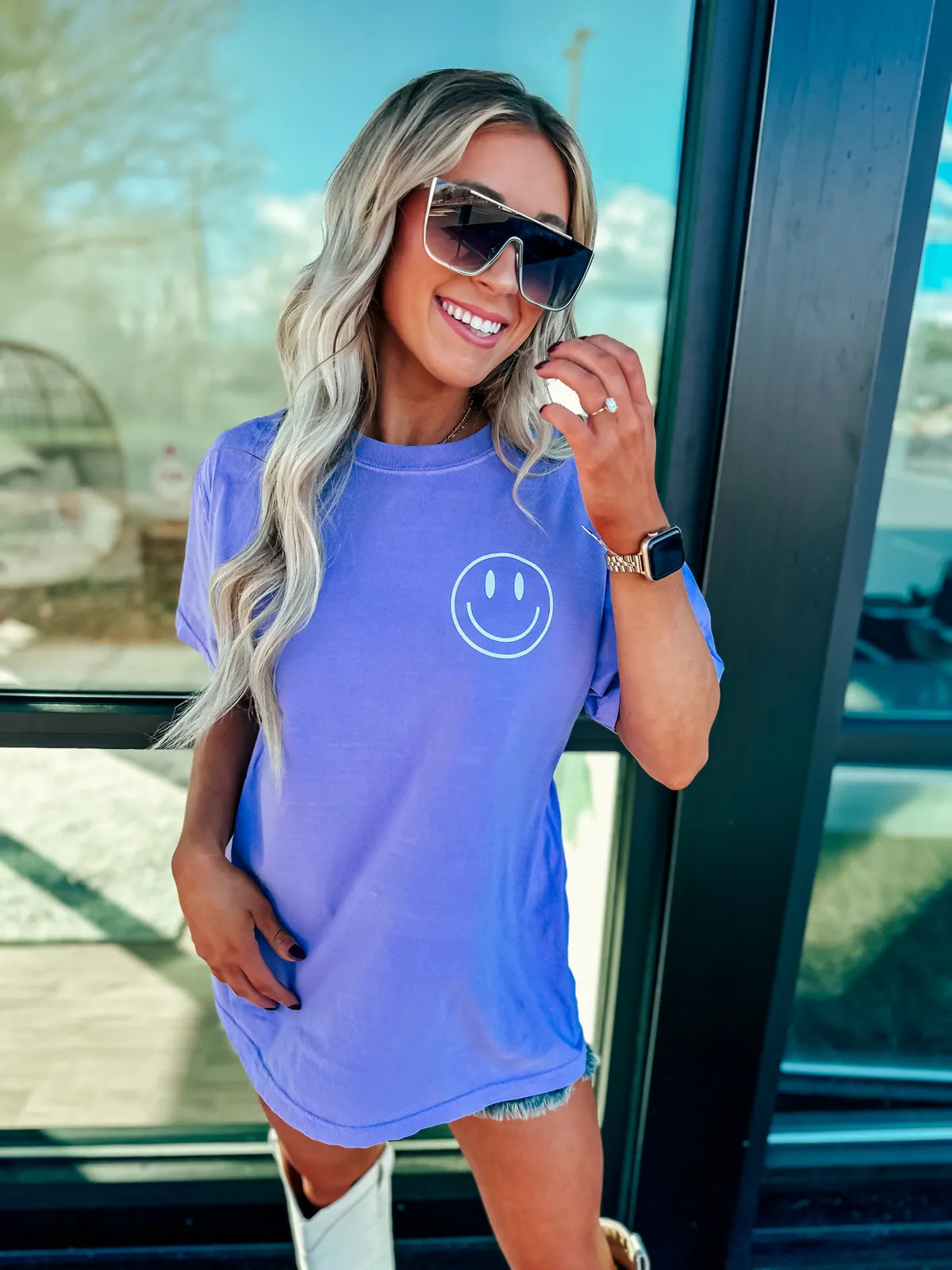 On My Husband’s Last Nerve Smiley Tee