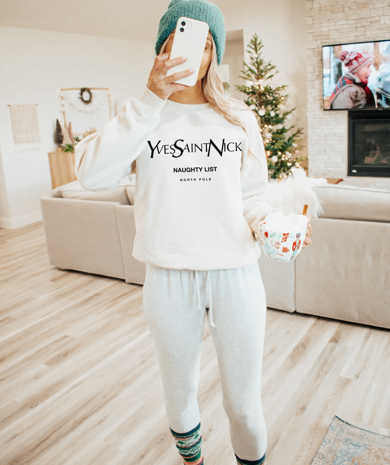 Preppy St. Nick Tee/Sweatshirt