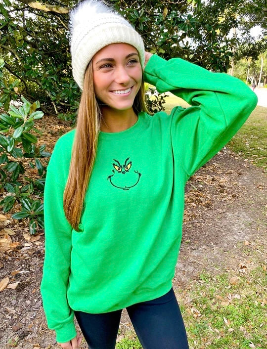 Green Guy Embroidered Sweatshirt