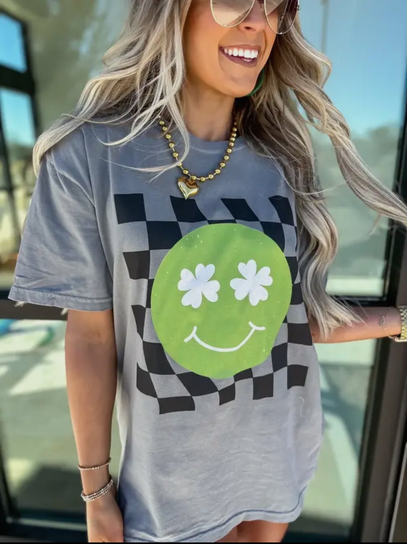 Smiley Shamrock Tee