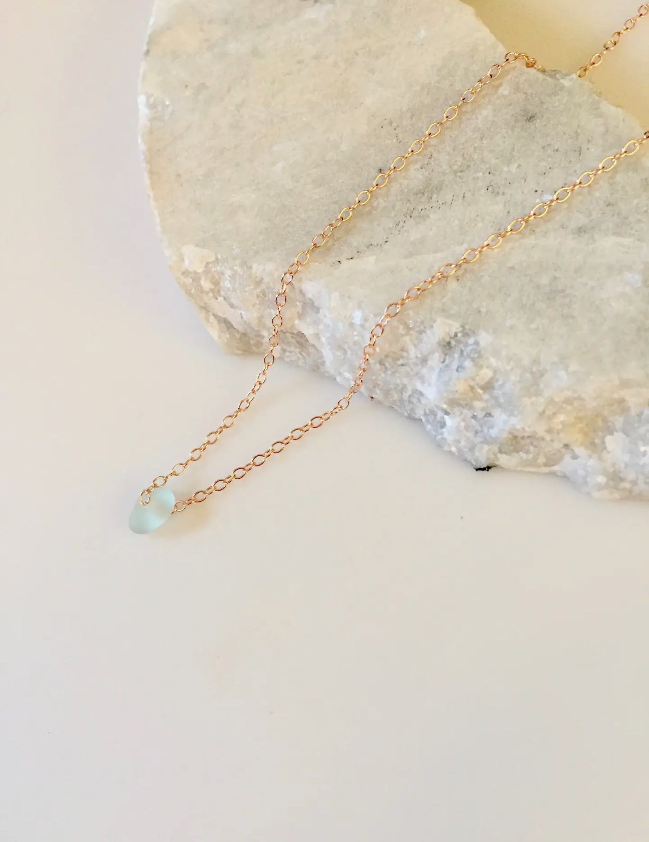 Floating Dainty Seaglass Necklace