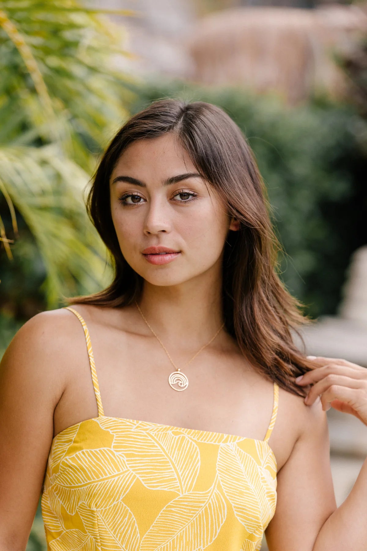 Aloha Rainbow Wave Pendant Necklace