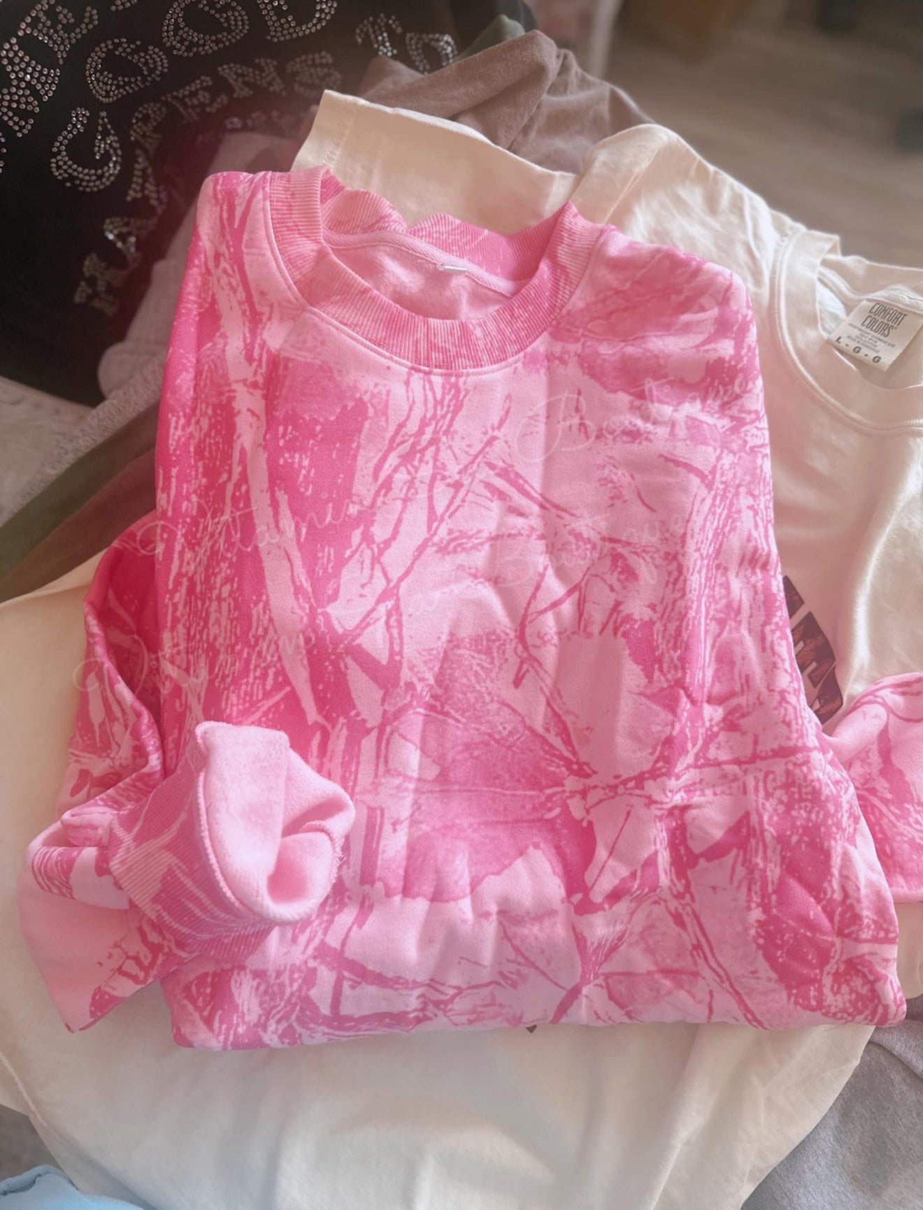 PREORDER Hot Pink Camo Sweatshirt
