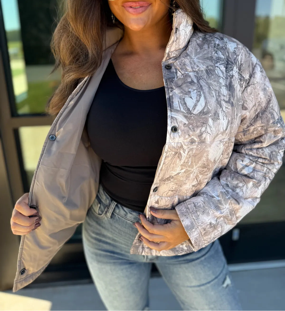 PREORDER Dark Camo Reversible Puffer Jacket