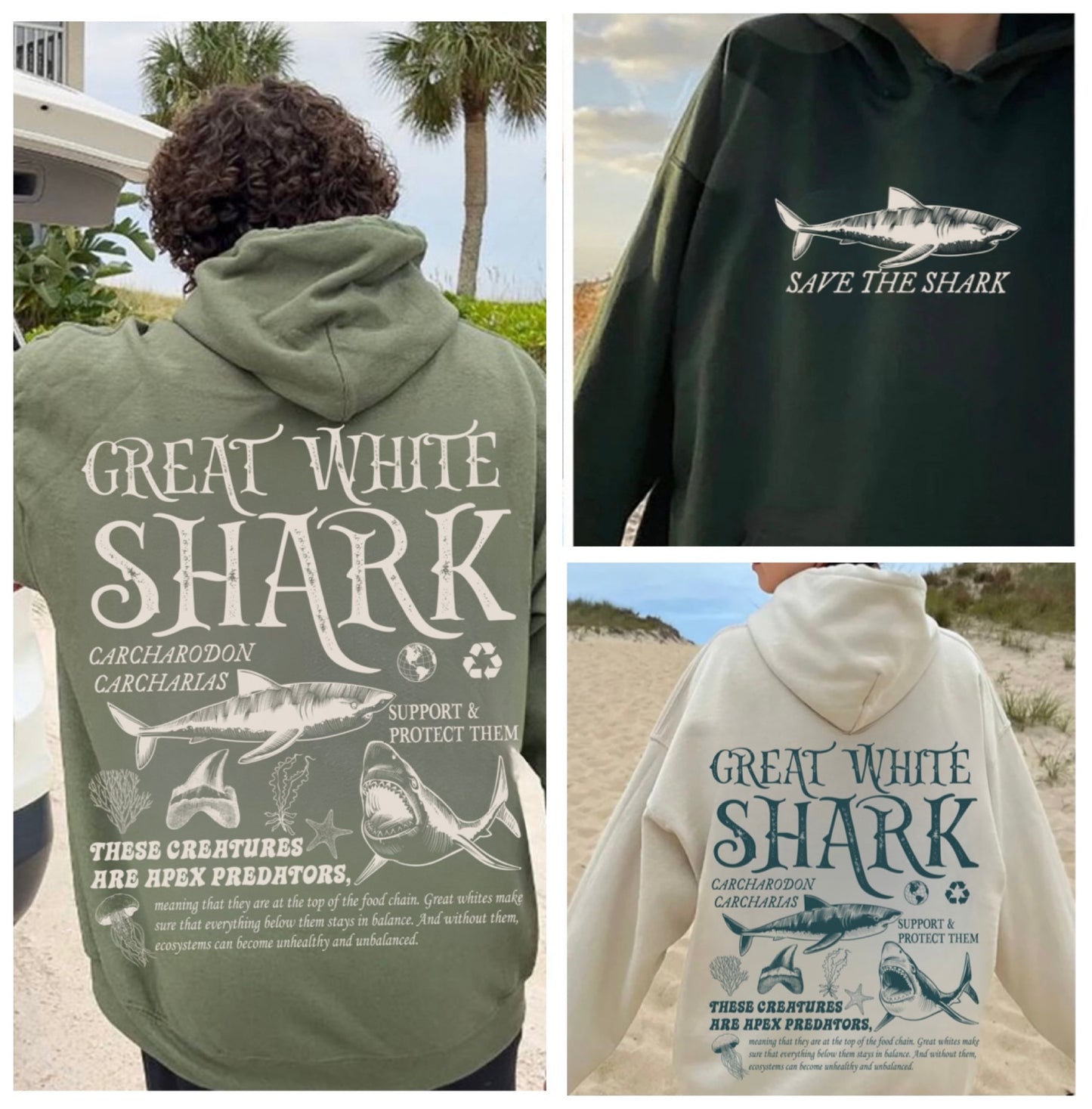 Great White Shark Tee/Hoodie
