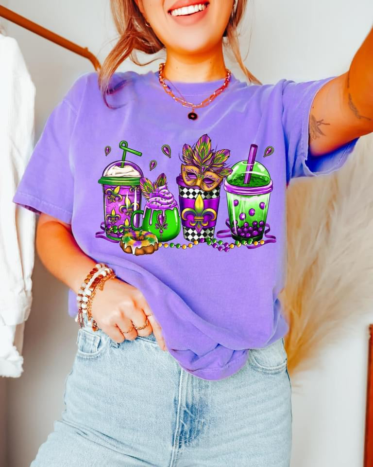 Mardi Gras Drinks Tee/Sweatshirt