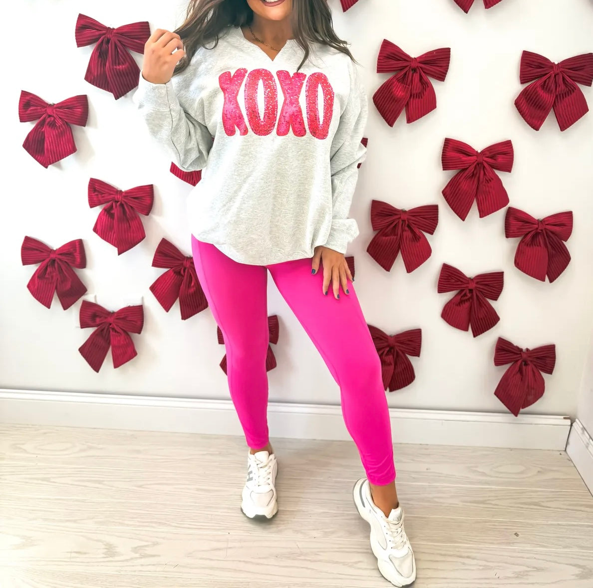 XOXO Glitter Sweatshirt