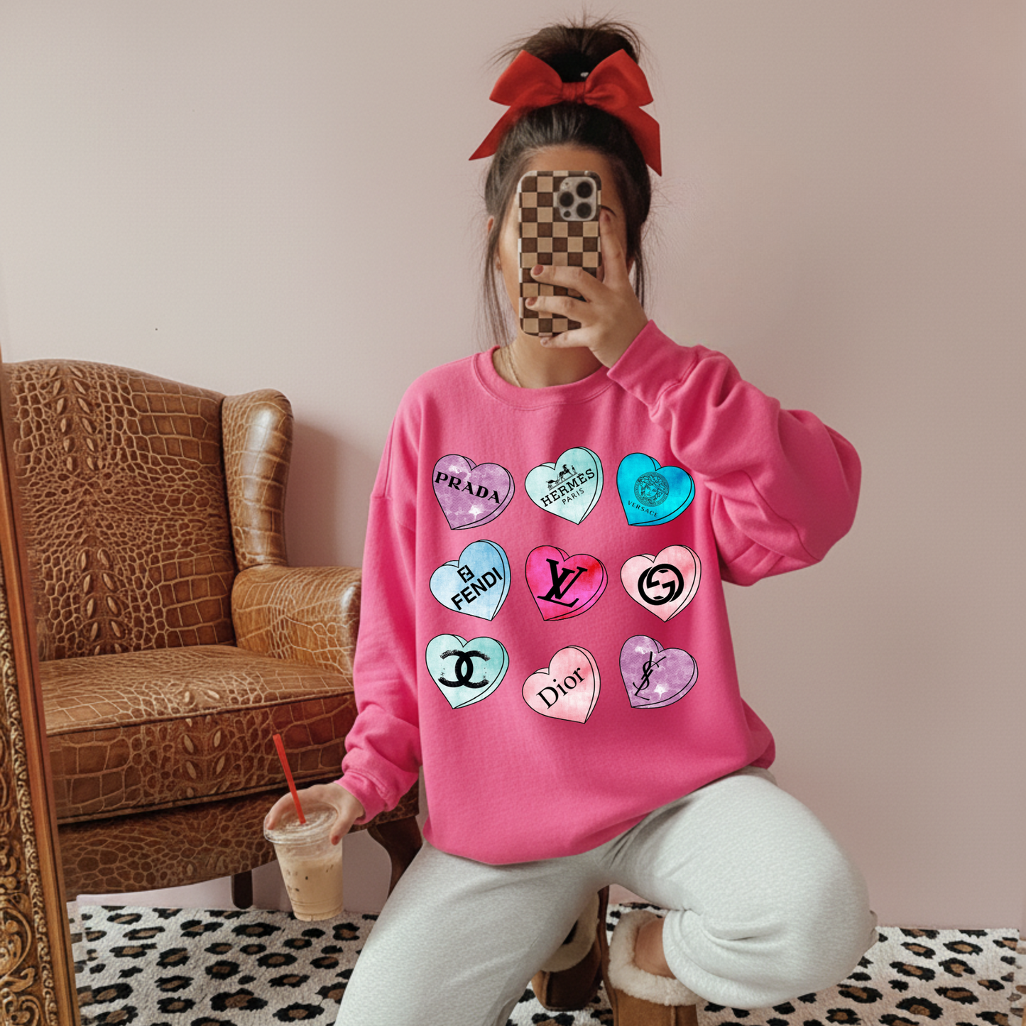 Preppy Candy Hearts Tee/Sweatshirt