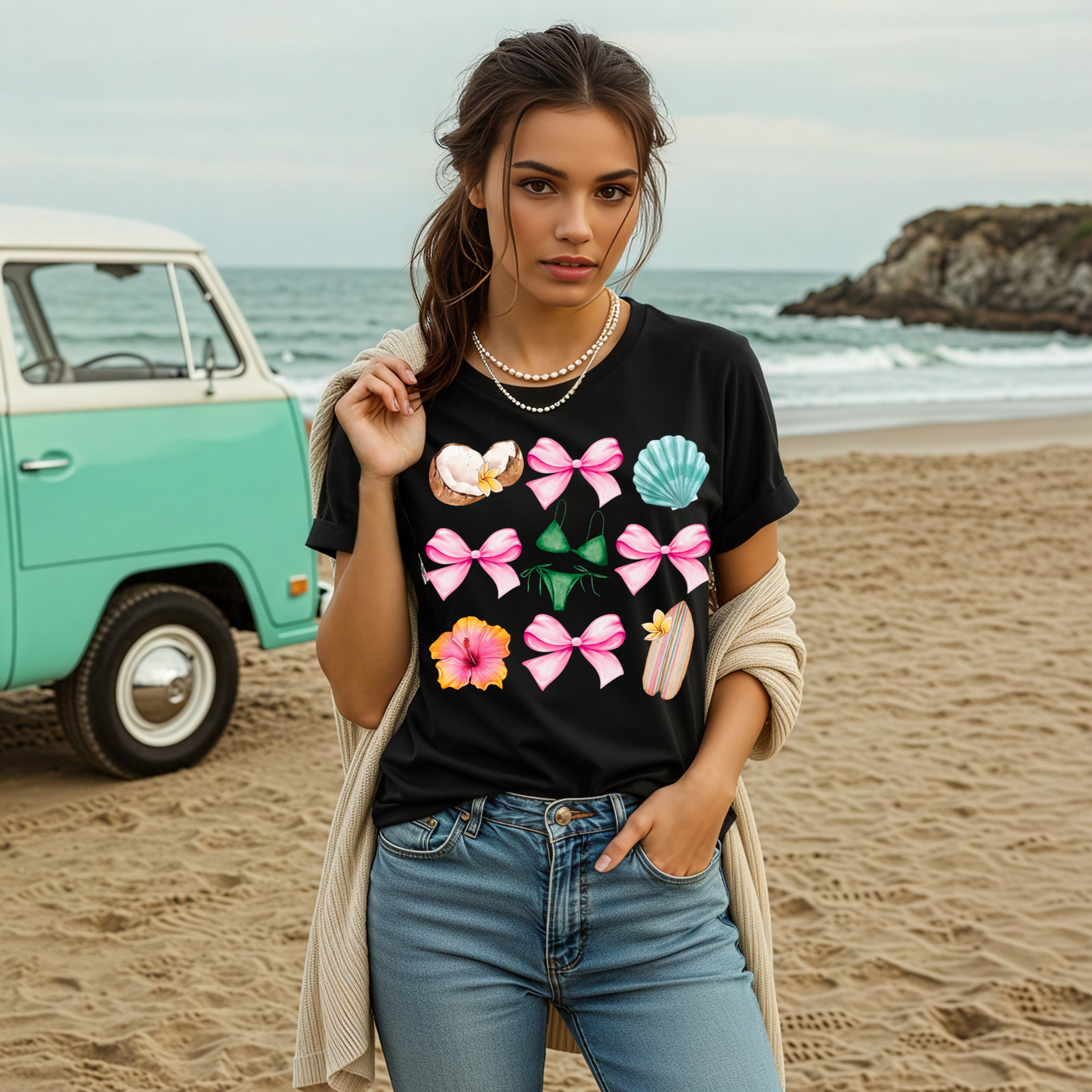 Surfboard Summer Coquette Tee