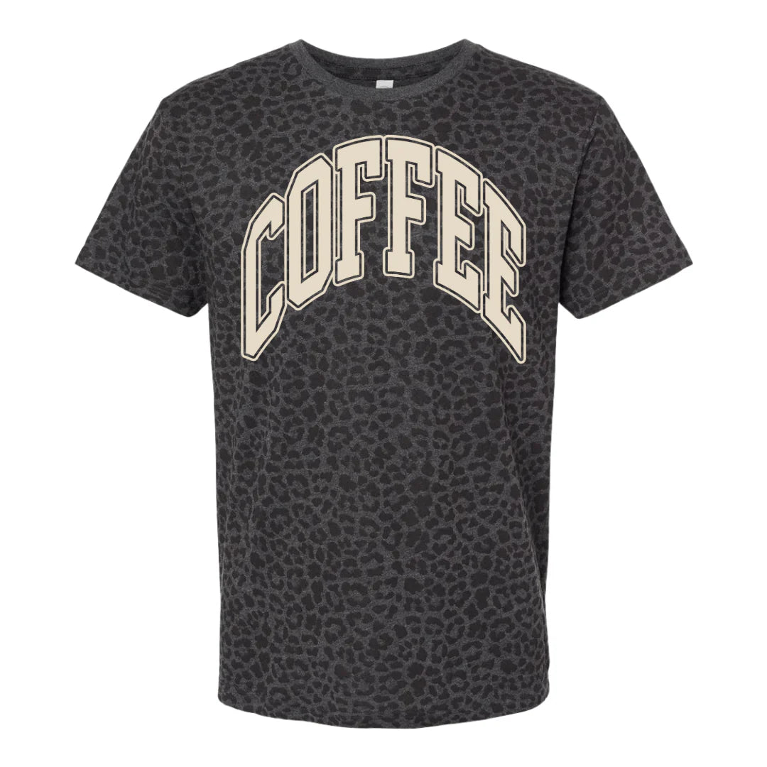 Coffee Leopard Puff Tee