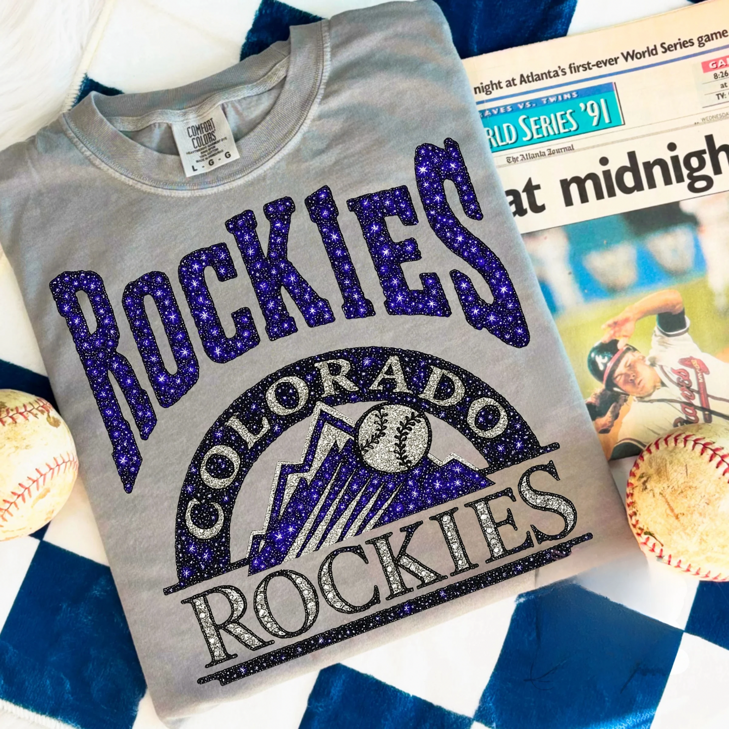 Rockies Faux Rhinestone Tee