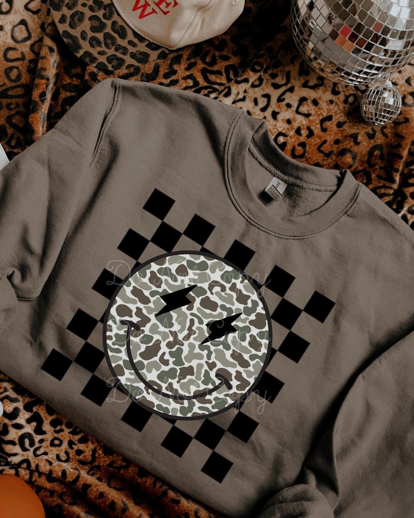Duck Camo Smiley Sweatshirt