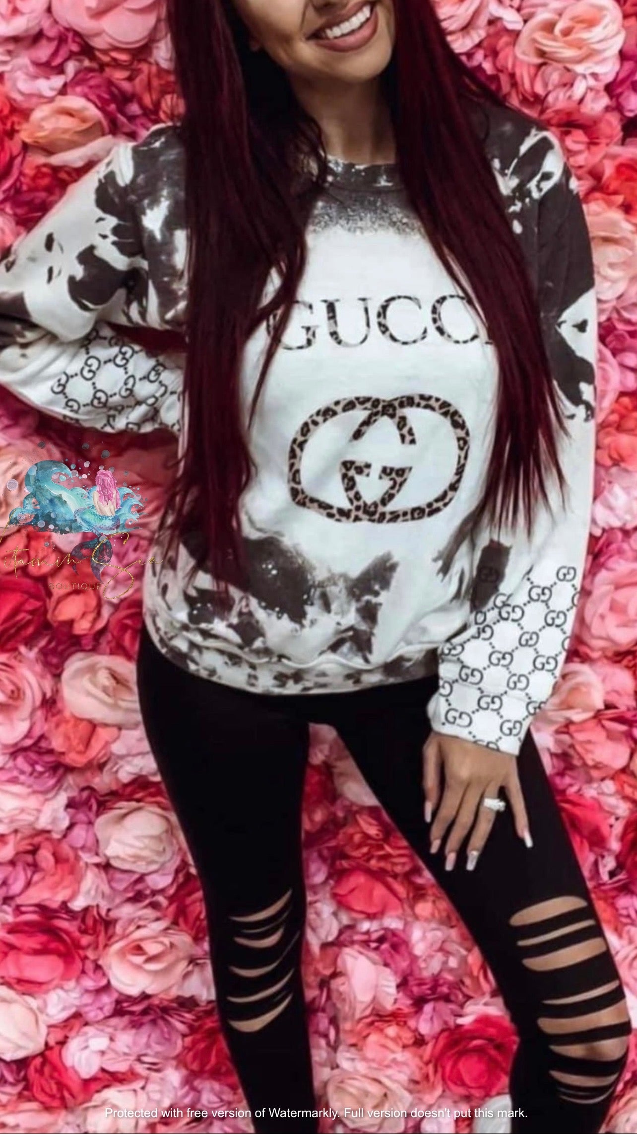 Preppy Acid Wash Sweatshirt
