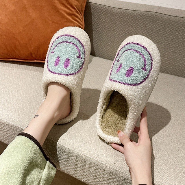 Winter Smile Face Comfy Slip-on for Women