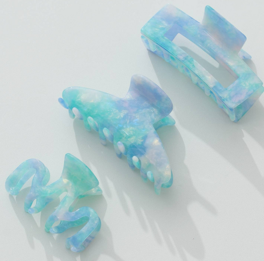 Blue Hawaiian Claw Clips