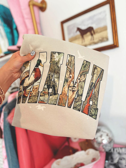 Mama Hunting Collage Tee