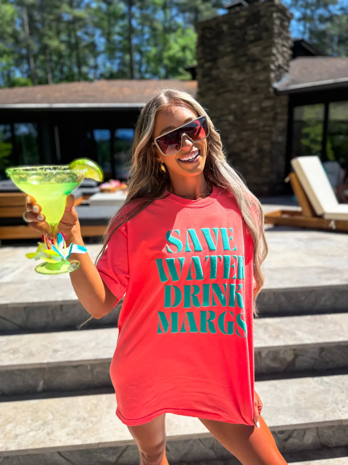Save Water Drink Margs Watermelon Tee