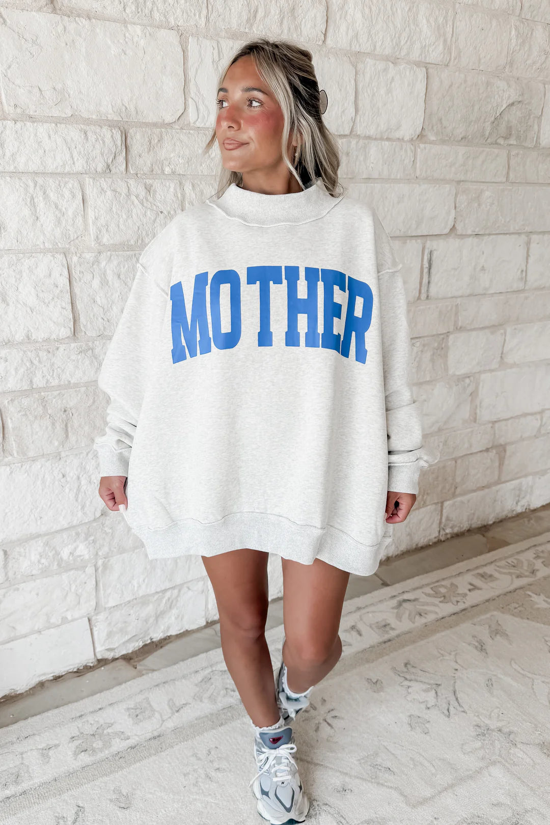 Mother/Cool Mom Reversible Mockneck Sweatshirt