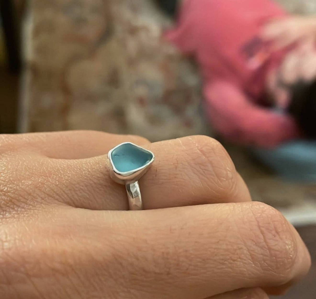 Dainty Seaglass Ring
