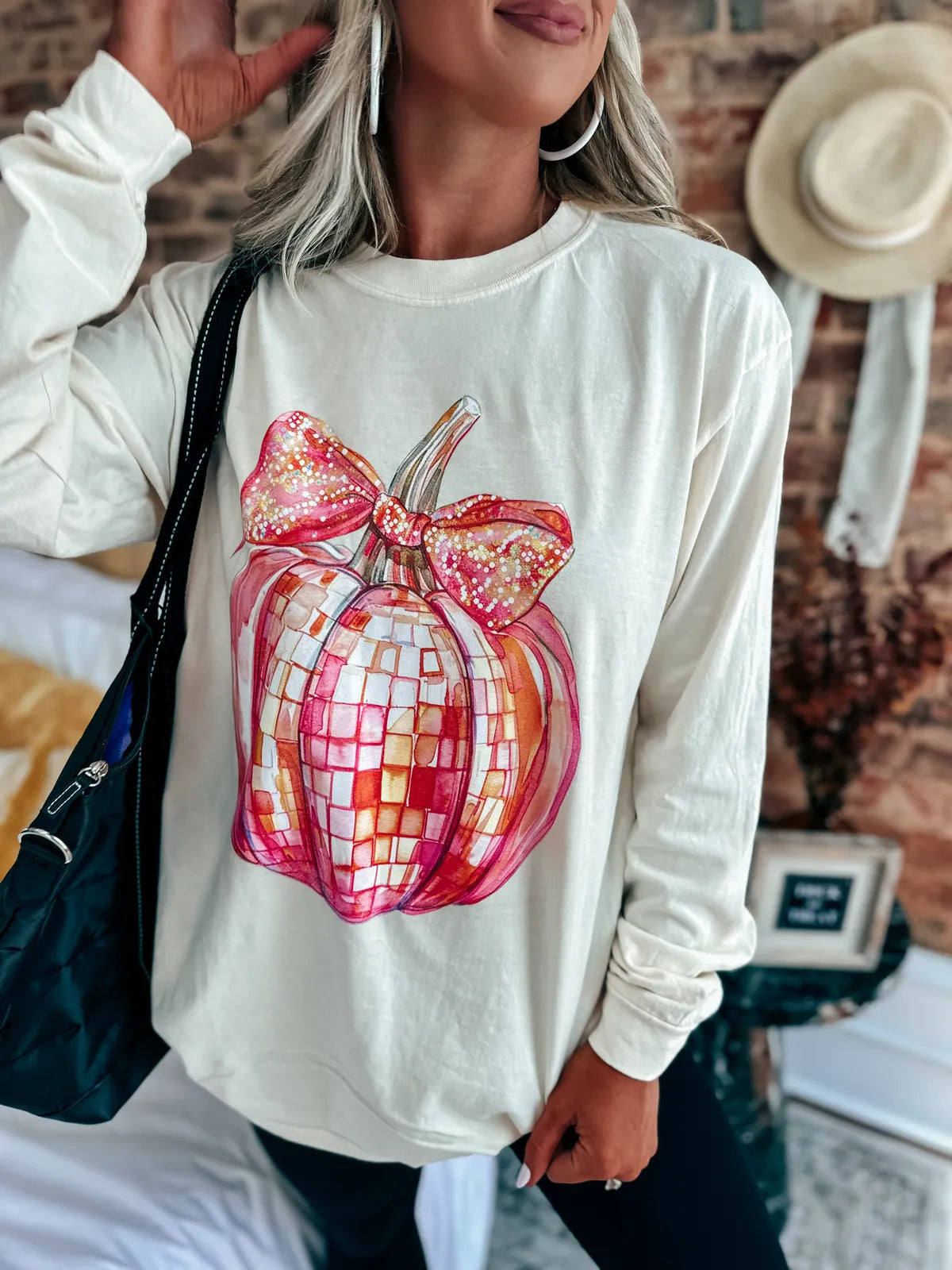 Disco Pumpkin Long Sleeve Tee