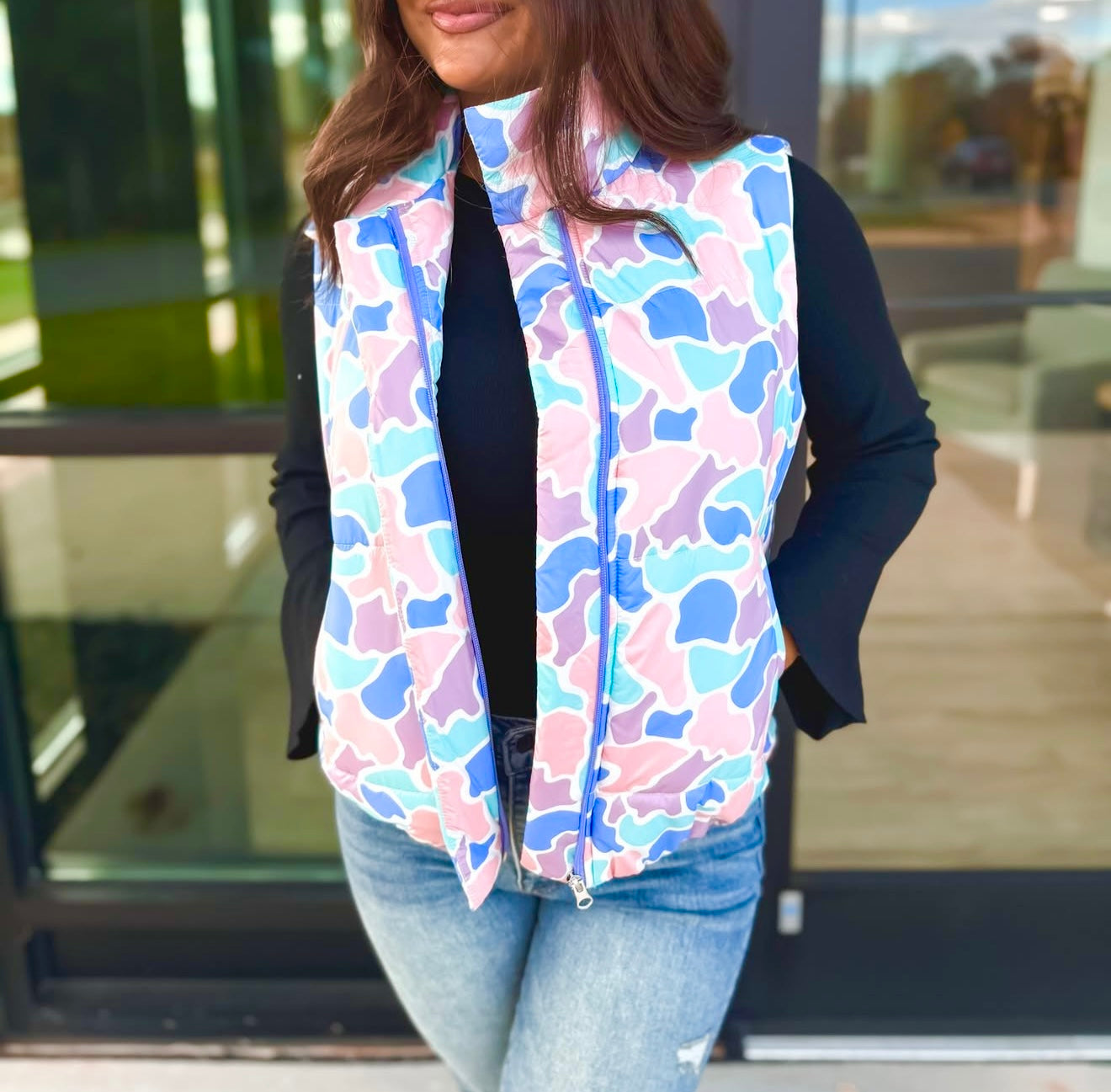 PREORDER Pastel Duck Camo Puffer Vest