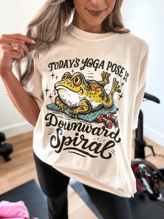 Downward Spiral Yoga Tee