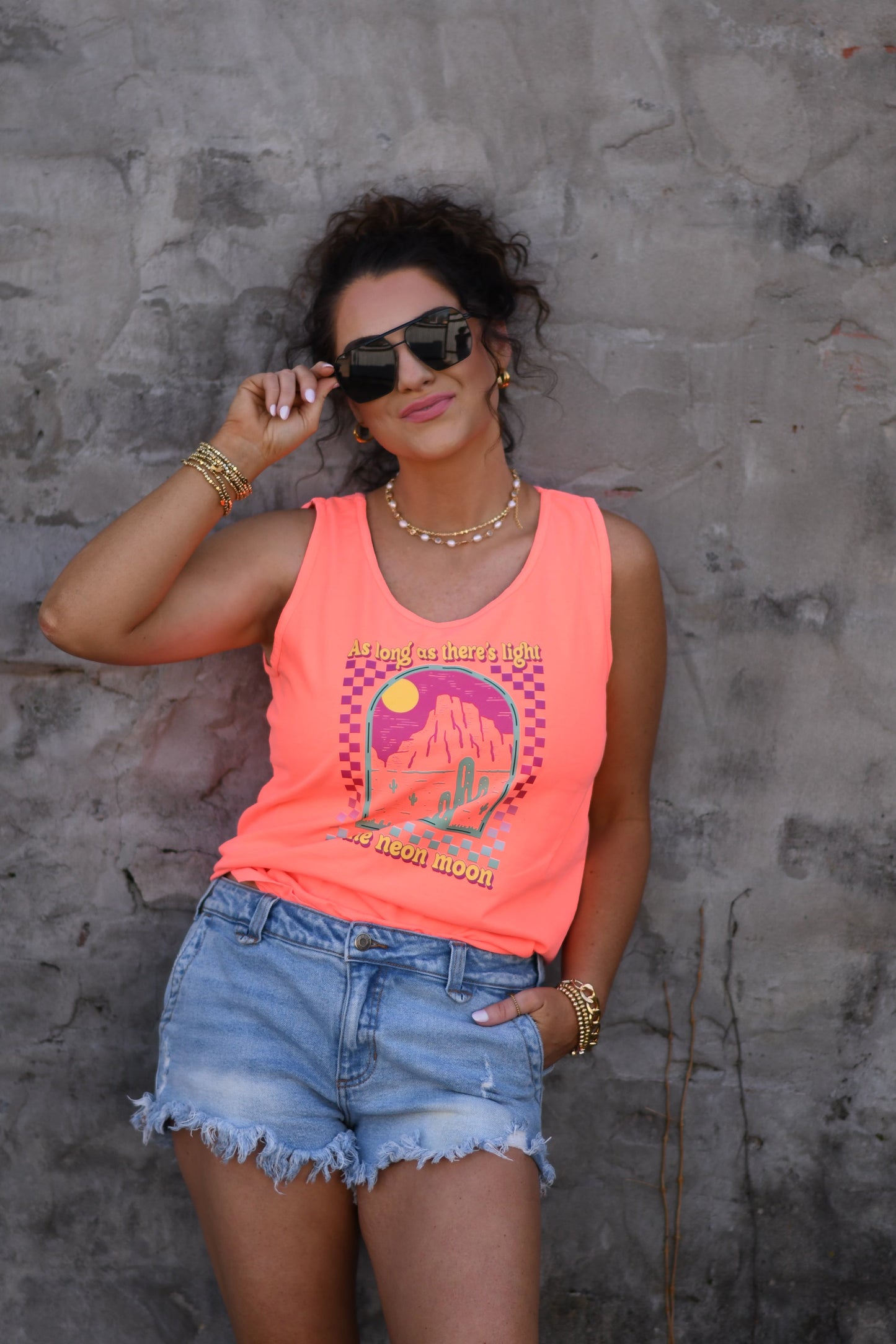 As Long As There's Light By The Neon Moon Tank/Tee