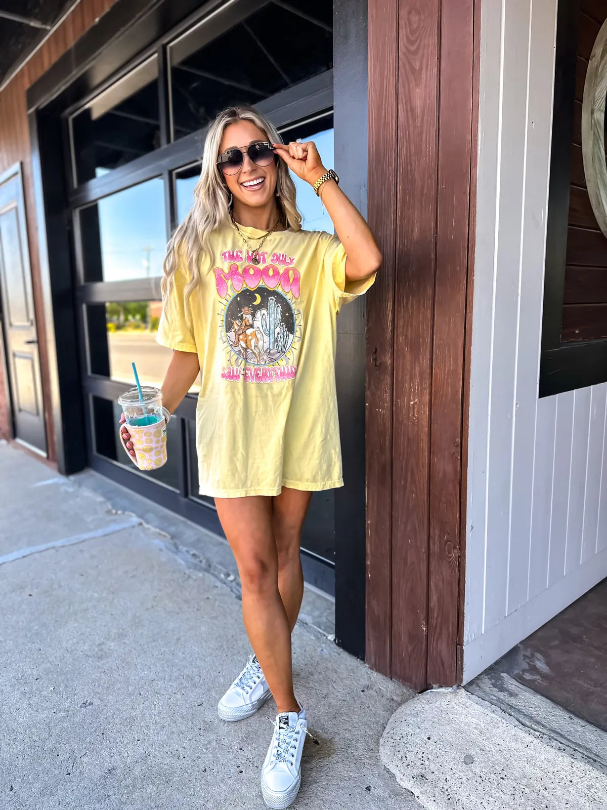 Hot July Moon Vintage Tee