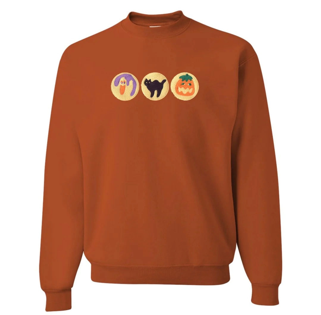 'Halloween Cookies' Embroidered Sweatshirt