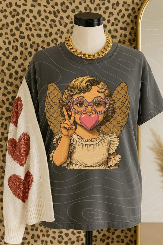 Preppy Bubblegum Angel Tee